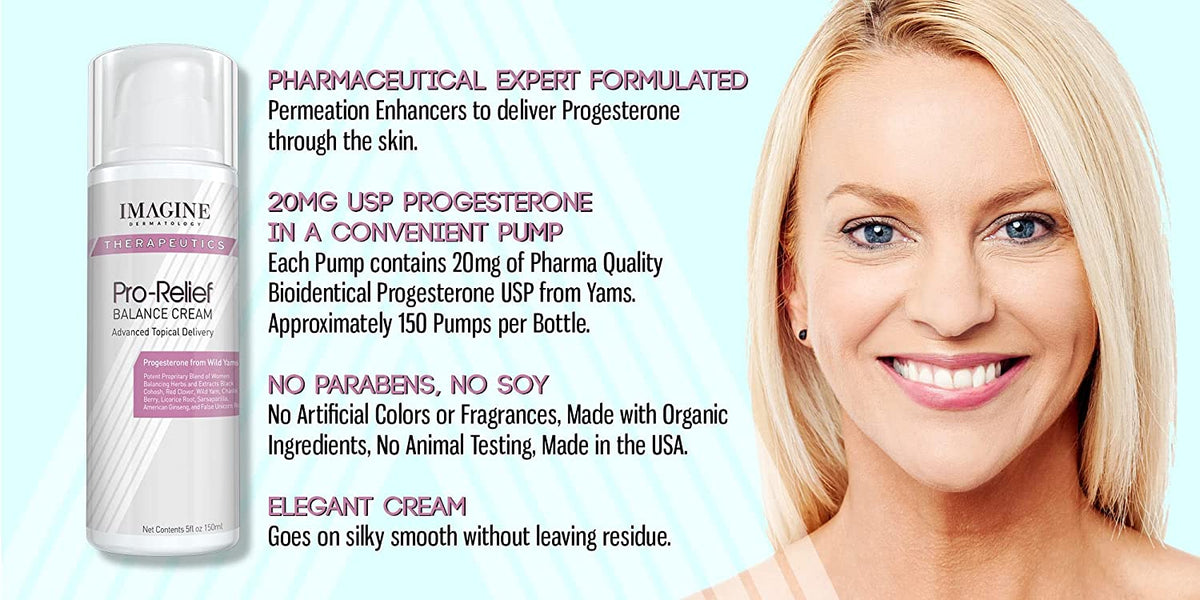 Bio-Identical USP Progesterone 3000mg Wild Yam Value Size 5 fl oz 1 Pump=1 Dose Pro-Relief Cream, Paraben Free 150ml No Risk, Return Unused Portion for Any Reason Within 90 Days