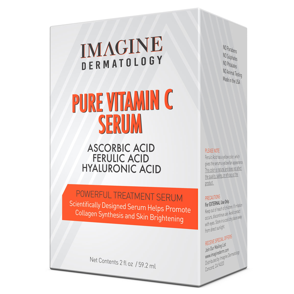 Pharma Expert Designed Super Potent Pure Vitamin C Serum Ferulic Acid Hyaluronic Acid Serum, Brightens and Evens Skin Tone Youthful Glow (2oz) …