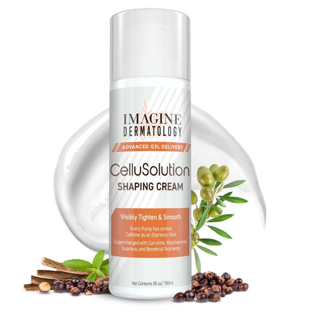 Imagine Dermatology CelluSolution Shaping Cream bottle Cellulite Relief