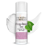 Imagine Dermatology Prog-Relief 3000 skin cream bottle on a white background
