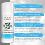 Male Re-Vitalize PLUS - Oats Penile Health Cream for Men - Relieve, Restore and Support Skin - Moisturizing Penile Cream - TSA Compliant Size (3.3 fl oz/100ml)