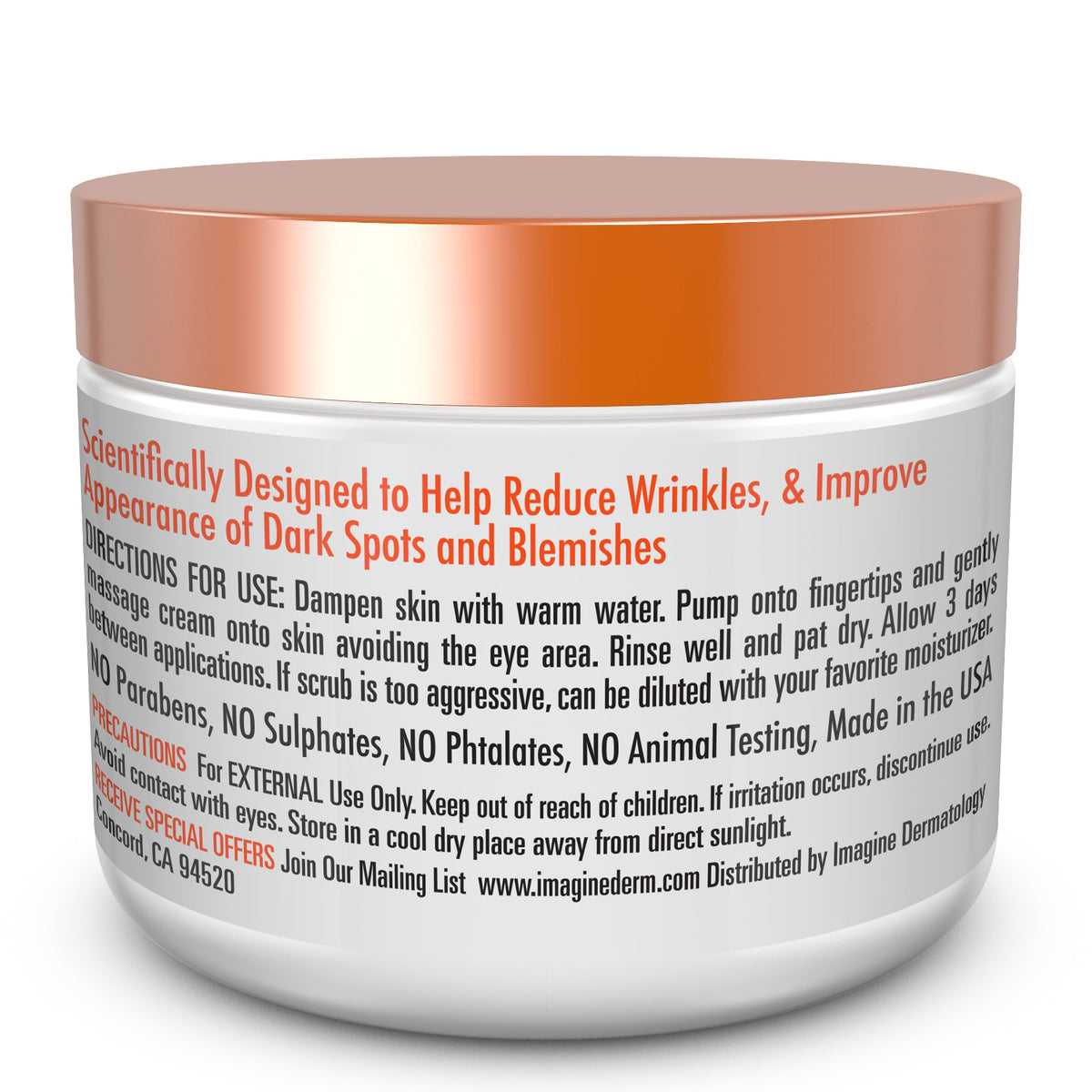 Pharma Grade Microdermabrasion Facial Crystals Creamy Scrub 3 oz/ 85 grams
